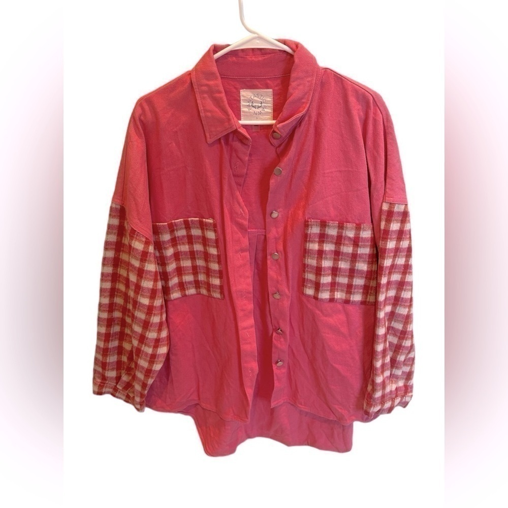 Fantastic Fawn Pink Shacket Women's S-XL | Patchwork Oversized Jacket | Boho Chi